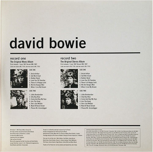 David Bowie : David Bowie (LP, Mono + LP + Album, RE, RM, 180)