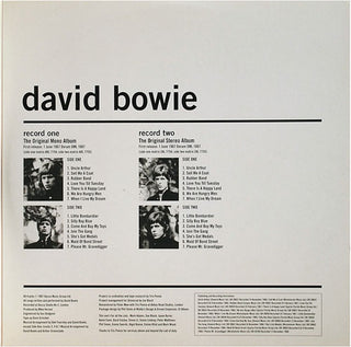 David Bowie : David Bowie (LP, Mono + LP + Album, RE, RM, 180)