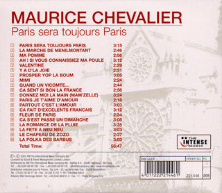 Maurice Chevalier : Paris Sera Toujours Paris  (CD, Comp)