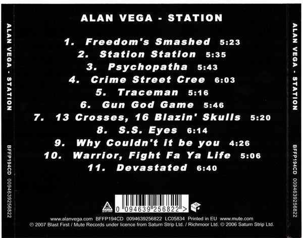 Alan Vega : Station (CD, Album, RP, Opt)