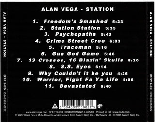Alan Vega : Station (CD, Album, RP, Opt)