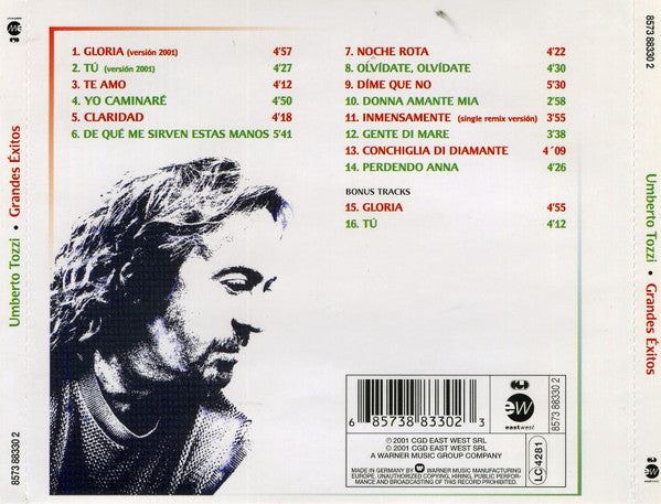 Umberto Tozzi : Grandes Éxitos (CD, Comp)