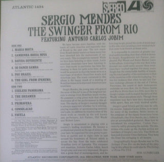 Sergio Mendes* Featuring Antonio Carlos Jobim : The Swinger From Rio (LP, Album, RE, RM)