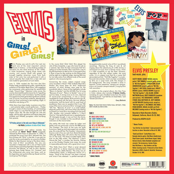Elvis Presley : Girls! Girls! Girls! (LP, Album, Ltd, RE, Red)