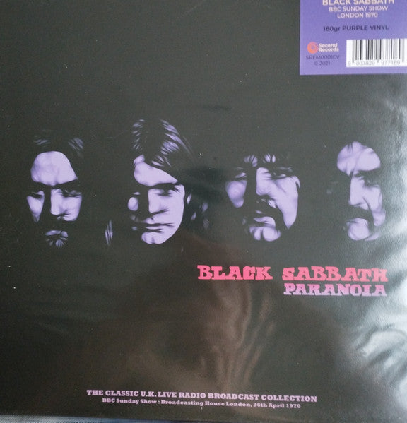 Black Sabbath : Paranoia (BBC Sunday Show : Broadcasting House London 26th April 1970) (LP, Ltd, Num, Unofficial, Pur)