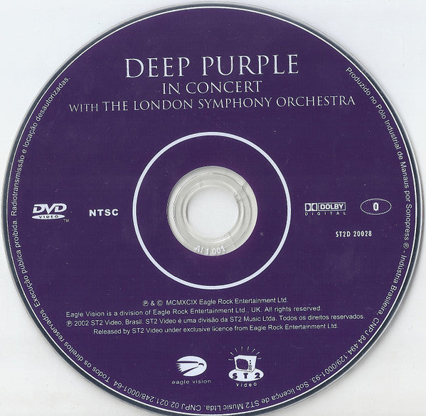 Deep Purple, London Symphony Orchestra Conducted By Paul Mann (5) : In Concert With The London Symphony Orchestra (DVD-V, RE, RP, Multichannel, NTSC, AI)