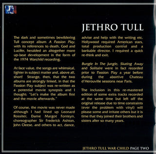 Jethro Tull : War Child (CD, Album, RE, RM, Opt)