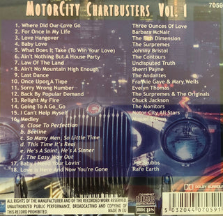 Various : MotorCity Chartbusters Vol. 1 (CD, Comp, Dol)