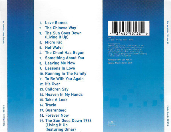 Level 42 : The Very Best Of Level 42 (CD, Comp, RM)
