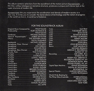 Philip Glass : Koyaanisqatsi (CD, Album, RE, PDO)