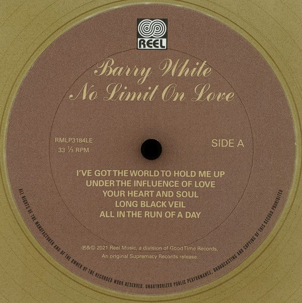 Barry White : No Limit On Love (LP, Album, RSD, Num, RE, Gol)