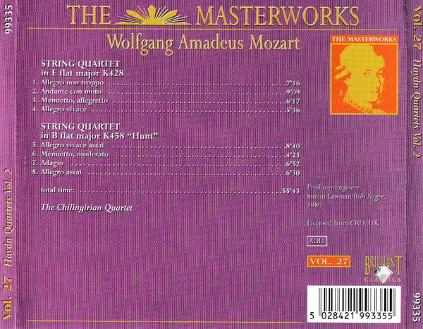 Wolfgang Amadeus Mozart, Chilingirian String Quartet : Haydn Quartets Vol. 2  (CD, Comp)