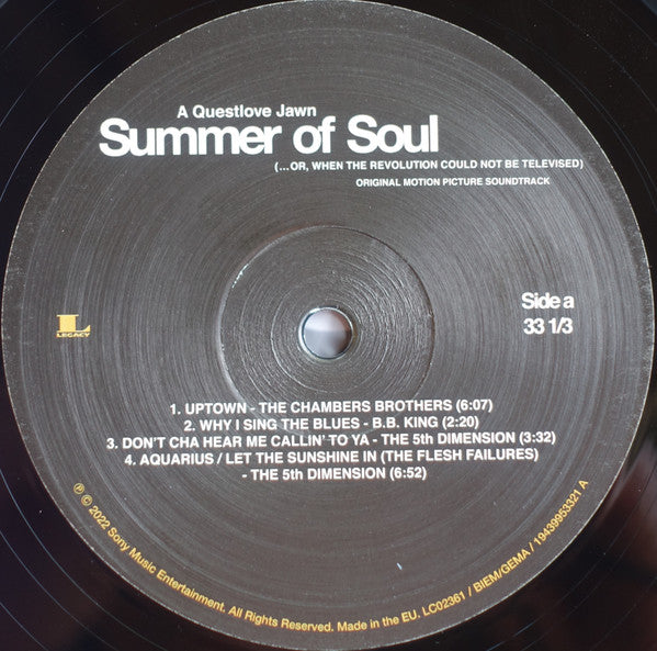 Various : Summer Of Soul (...Or, When The Revolution Could Not Be Televised) (Original Motion Picture Soundtrack) (2xLP, Album)