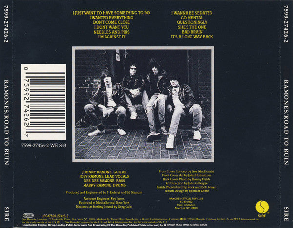 Ramones : Road To Ruin (CD, Album, RE)