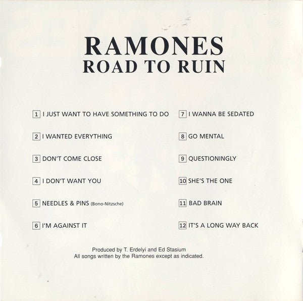 Ramones : Road To Ruin (CD, Album, RE)