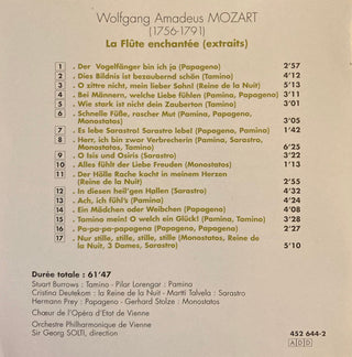 Wolfgang Amadeus Mozart : La Flûte Enchantée (CD, RE)