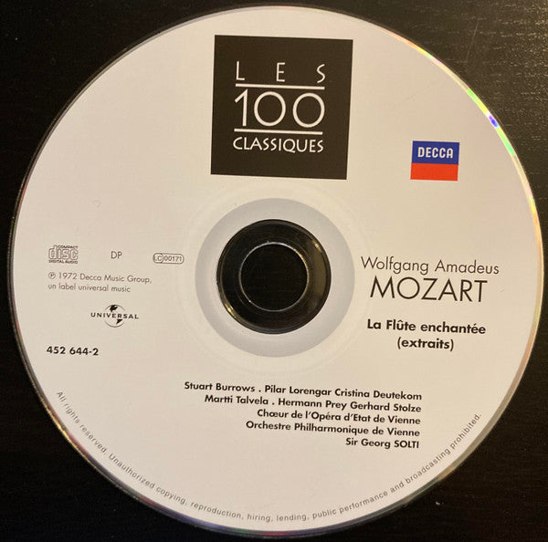 Wolfgang Amadeus Mozart : La Flûte Enchantée (CD, RE)