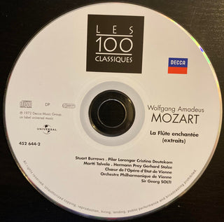 Wolfgang Amadeus Mozart : La Flûte Enchantée (CD, RE)
