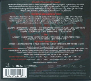 Thin Lizzy, Phil Lynott : The Boys Are Back In Town (Live At The Sydney Opera House October 1978) / Songs For While I'm Away (2xDVD-V, NTSC, Dol + CD, RM)