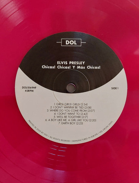 Elvis Presley : Chicas! Chicas! Y Más Chicas!  (12", Album, RE, Red)