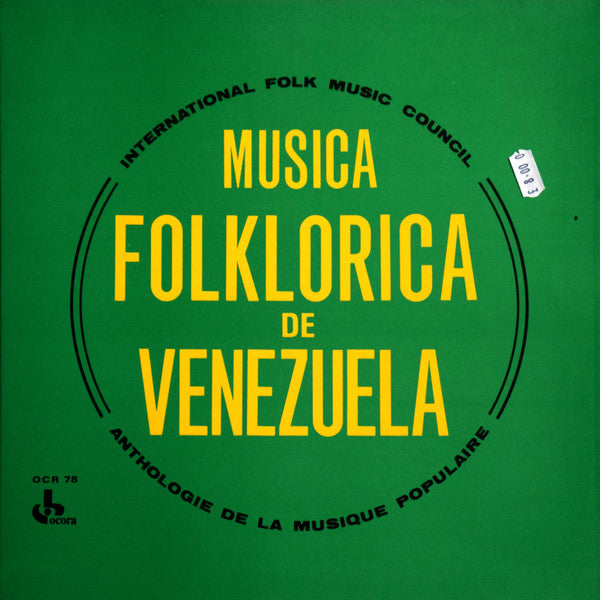 Various : Musica Folklorica De Venezuela (LP, Mono, RE)