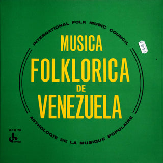 Various : Musica Folklorica De Venezuela (LP, Mono, RE)