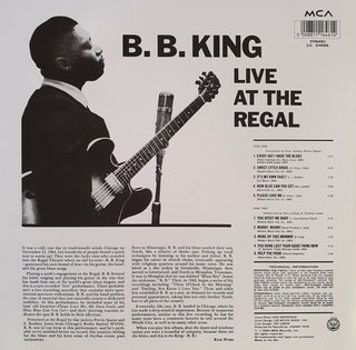 B.B. King : Live At The Regal (LP, Album, RE, 180)