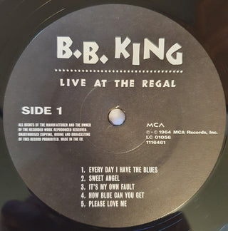 B.B. King : Live At The Regal (LP, Album, RE, 180)