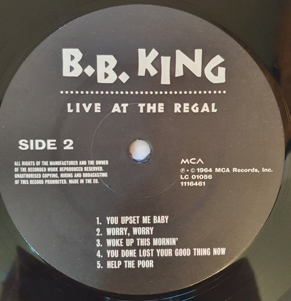 B.B. King : Live At The Regal (LP, Album, RE, 180)