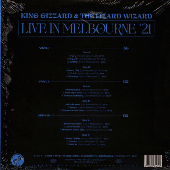 King Gizzard And The Lizard Wizard : Live In Melbourne '21 (Live At Sidney Myer Music Bowl) (3xLP, Blu)