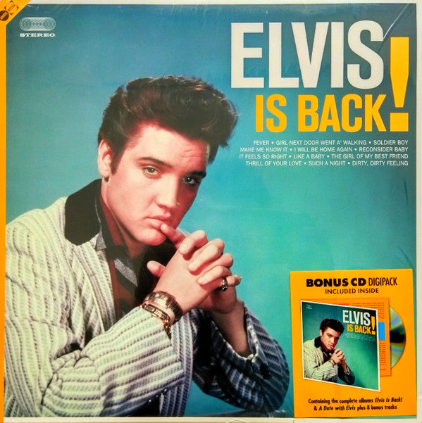 Elvis Presley : Elvis Is Back! (LP, Album, RE + CD, Comp, RE, Bon)