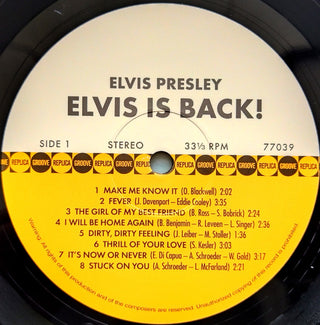 Elvis Presley : Elvis Is Back! (LP, Album, RE + CD, Comp, RE, Bon)