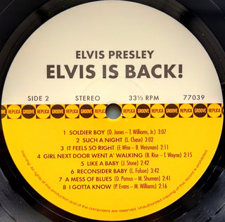 Elvis Presley : Elvis Is Back! (LP, Album, RE + CD, Comp, RE, Bon)