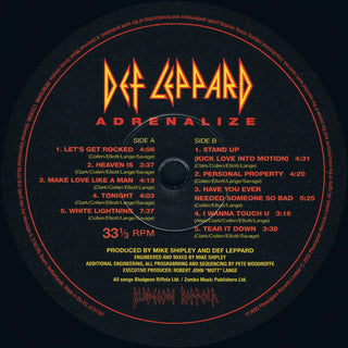 Def Leppard : Adrenalize (LP, Album, RE)