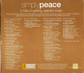 Various : Simply Peace (4 CDs Of Uplifting, Peaceful Music) (4xCD, Comp + Box, Comp)