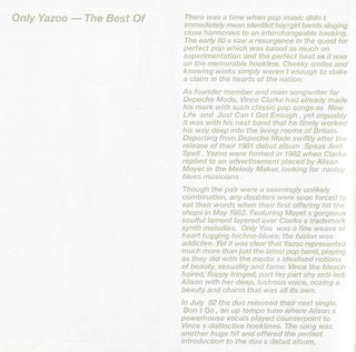Yazoo : Only Yazoo - The Best Of (CD, Comp, RM, RP)