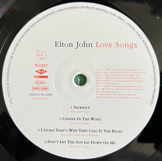 Elton John : Love Songs (2xLP, Comp, RE, RM, 180)