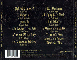 Ozzy Osbourne : Patient Number 9 (CD, Album)