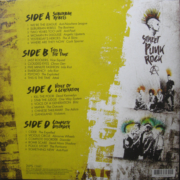 Various : Street Punk Rock (The Second Wave Of UK Punk Rock) (LP, Yel + LP, Cle + Comp, Ltd, RE, 180)