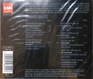 Herbert von Karajan, John Lanchbery, Sir Charles Mackerras, André Previn : Romantic Ballets - The Dream • The Lady And The Fool • Night Shadow • Monotones I • The Dying Swan • Le Spectre De La Rose (2xCD, Comp)