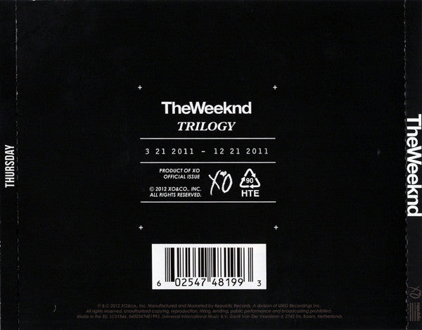 The Weeknd : Thursday (CD, Album, Mixtape, RE)