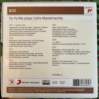 Bach* · Beethoven* · Brahms* · Dvořák* · Elgar* · Haydn* · Schumann* · Tchaikovsky* And More –  Yo-Yo Ma : Yo-Yo Ma Plays Cello Masterworks (Box, Comp + 8xCD)