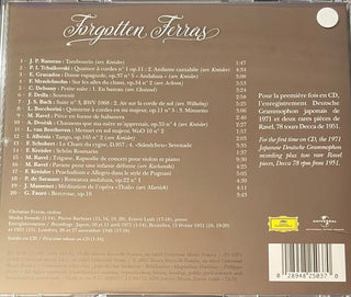 Christian Ferras, Shuku Iwasaki, Pierre Barbizet, Ernest Lush : Forgotten Ferras (CD)