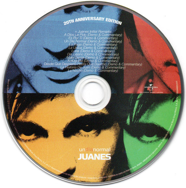 Juanes : Un Día Normal (20th Anniversary Edition) (CD, Album, RM + CD, RM)