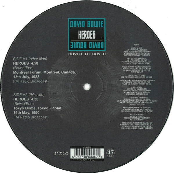 David Bowie : Heroes (7", Comp, Pic, Unofficial)