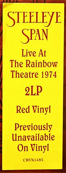 Steeleye Span : Live At The Rainbow Theatre 1974 (2xLP, Album, Red)