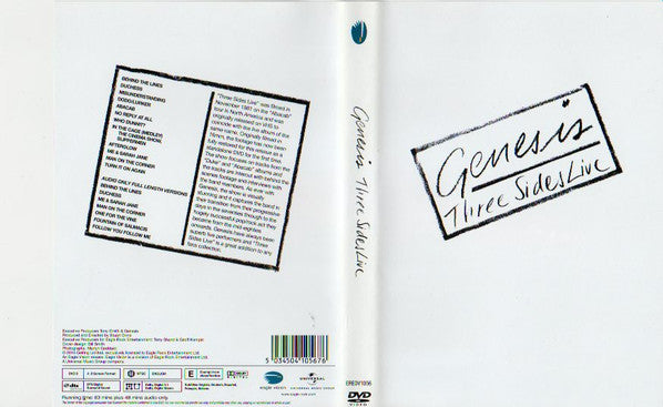 Genesis : Sum of the Parts • Three Sides Live (DVD-V, NTSC + DVD-V, NTSC + Comp, Car)