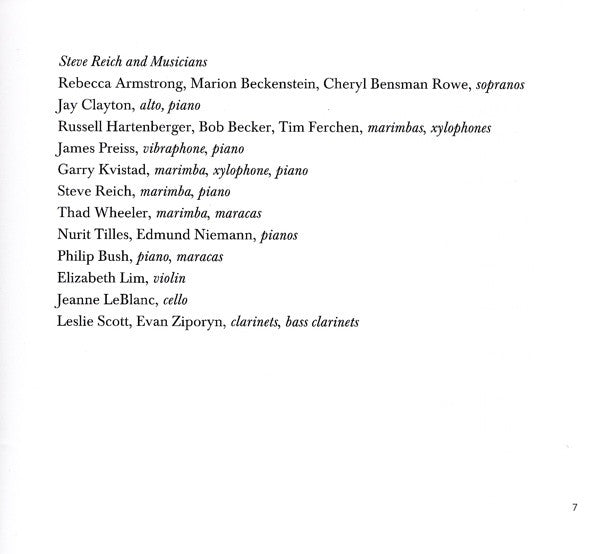 Steve Reich : Phases (A Nonesuch Retrospective) (5xCD + Box, Comp, Sli)