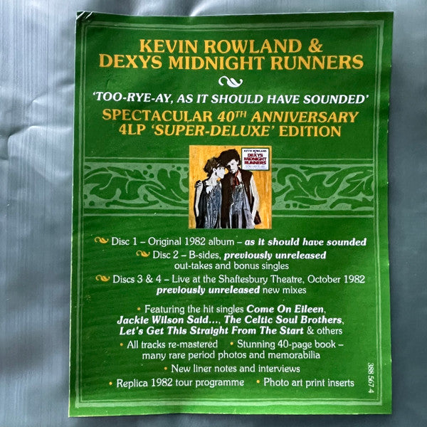 Kevin Rowland & Dexys Midnight Runners : Too-Rye-Ay (As It Should Have Sounded) (LP, Album, RE + LP, Comp + 2xLP + Box, Dlx, RM, 40)