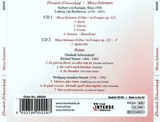 Elisabeth Schwarzkopf, Ludwig van Beethoven, Herbert von Karajan, Christa Ludwig : Missa Solemnis (2xCD, Comp)